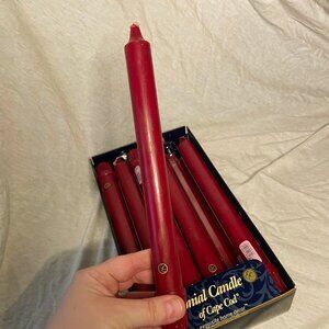 Set of (12) Red Candles – deadstock, NWT